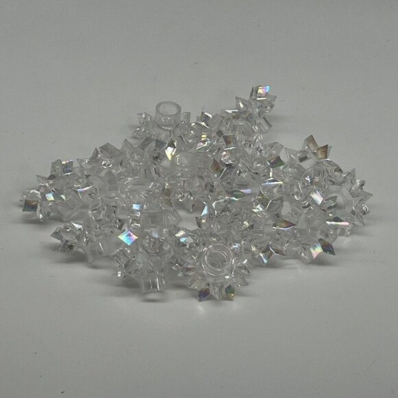 STARBURST Iridescent Clear Christmas Light Bulb Covers Reflectors Lot of 70 - Picture 3 of 7